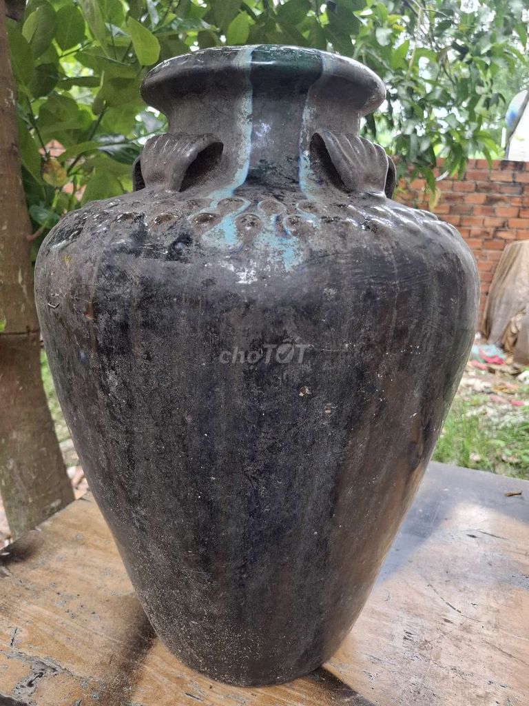 Ché gốm Đen 5 vấu 50cm. Mua bán Đồ sưu tầm, đồ cổ tại Thành phố Thủ Dầu Một Bình Dương được đăng bởi Có Cho Đi Mới Được Nhận hình 1