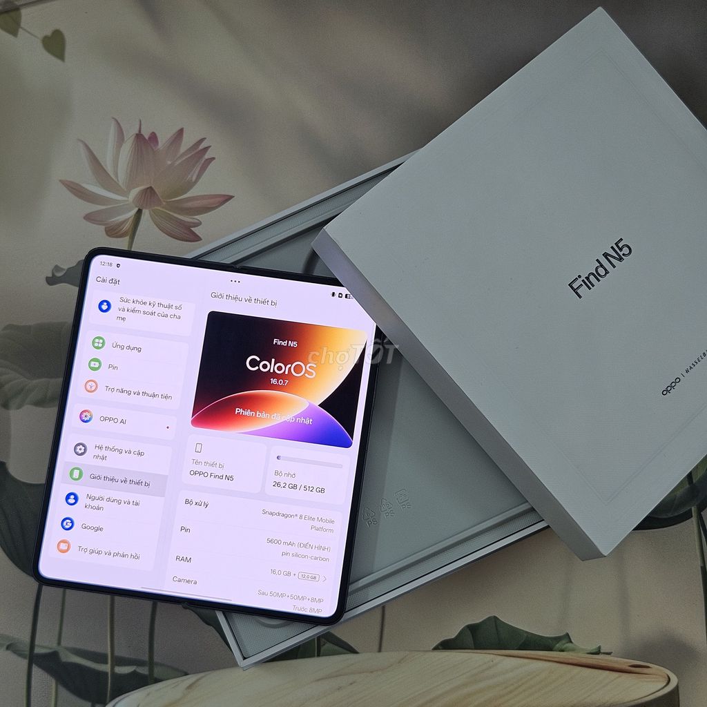 OPPO Find N5 16GB/512GB Đen. Mua bán Điện thoại tại Quận Thanh Khê Đà Nẵng được đăng bởi Vietphones Store 16 Kỳ Đồng hình 1