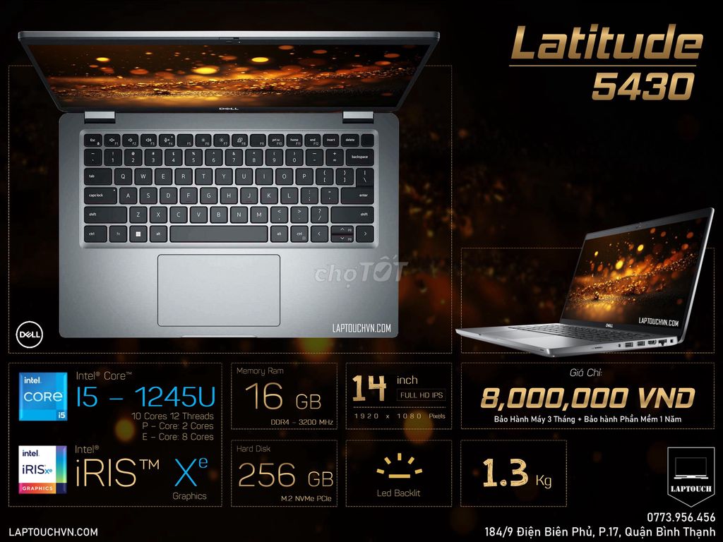Dell Latitude 5430. Mua bán Laptop tại Quận Bình Thạnh Tp Hồ Chí Minh được đăng bởi Cửa Hàng Máy Tính Laptouch VN hình 1