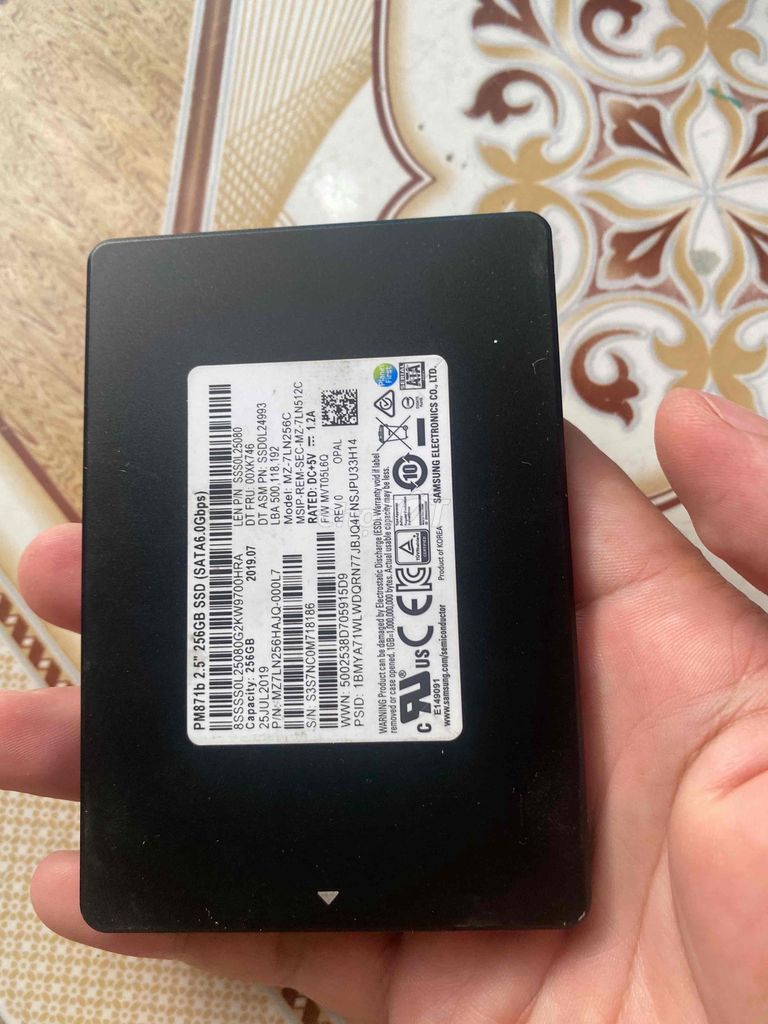 SSD Samsung 256G Sata hàng zin us W10 Pro Bh dài