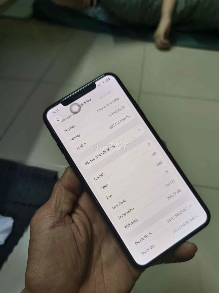 Apple iPhone 11 Pro Max 256GB Xám. Mua bán Điện thoại tại Huyện Hòa Thành Tây Ninh được đăng bởi khánh Đơn hình 1