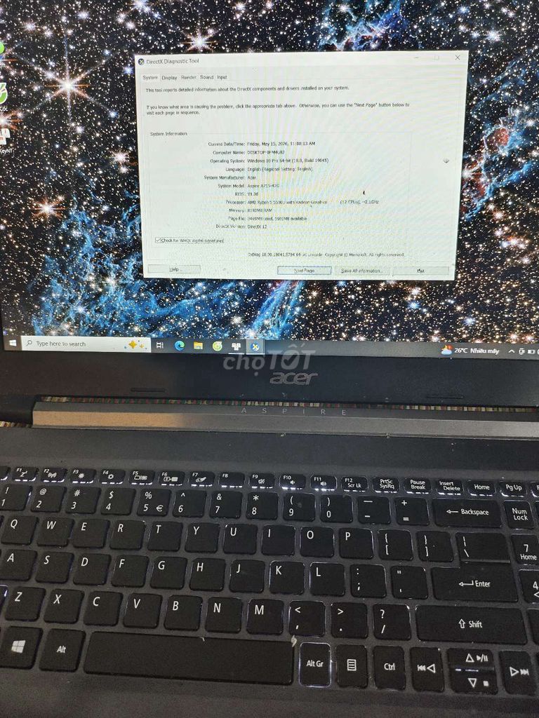 Acer A7 R5 5500u 8GB/256GB Đen. Mua bán Laptop tại Quận Hai Bà Trưng Hà Nội được đăng bởi Escape hình 1