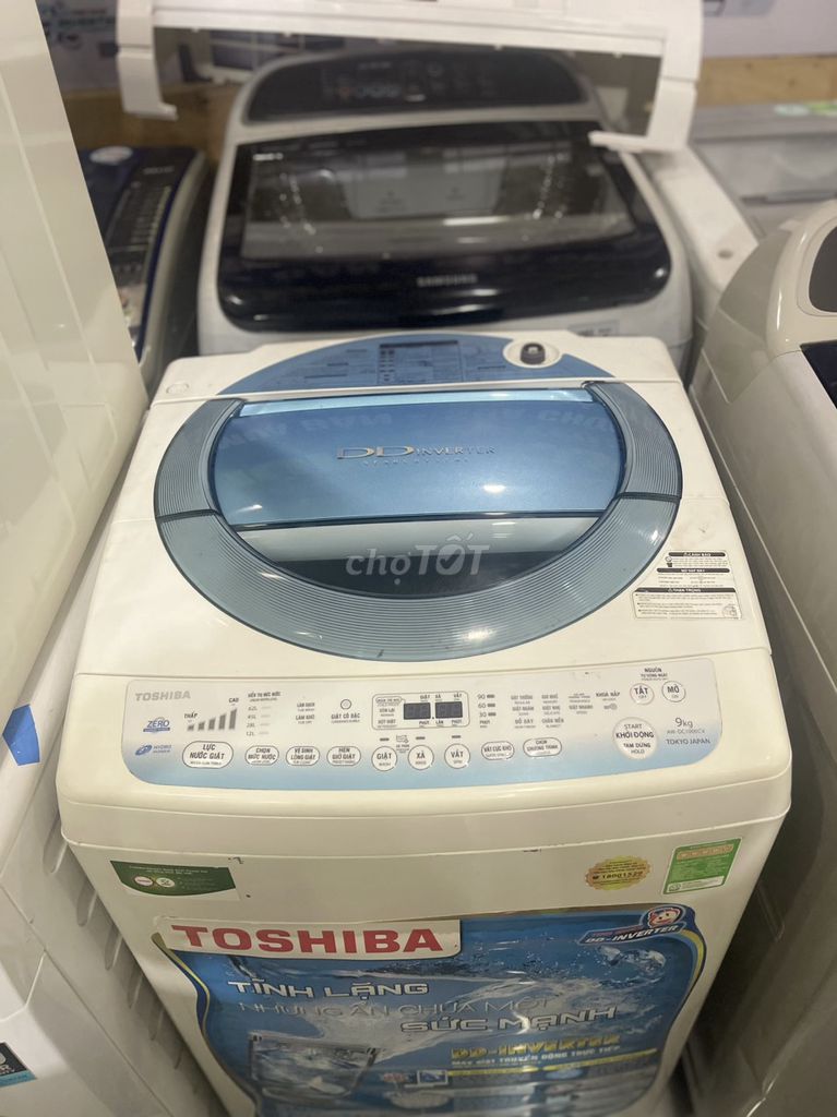 🎀Máy giặt Toshiba 9kg inverter,đã vệ sinh sạch sẽ