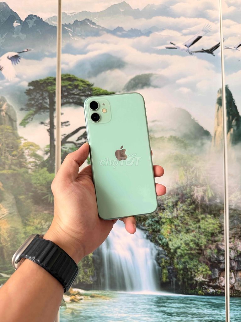 Apple iPhone 11 64GB Xanh IOS 16. Mua bán Điện thoại tại Quận Thanh Khê Đà Nẵng được đăng bởi Tiến Cường hình 1