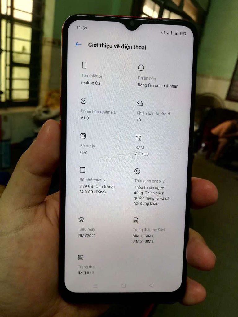 Realme C3//32GB Màn Hình 6.5inch Ram 3GB Pin 5000m