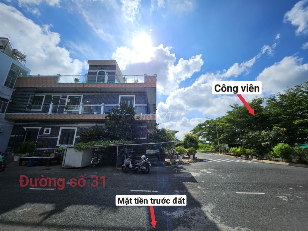 NỀN 100m2 NGAY CÔNG VIÊN ĐƯỜNG SỐ 31 KHU DÂN CƯ THÁI SƠN LONG HẬU.