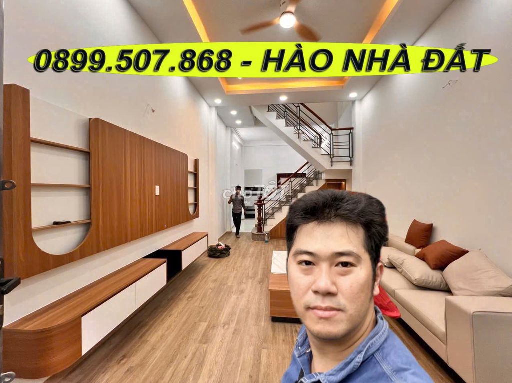 Дом 48.6м², гараж для авто, спальня на первом этаже, Go Xoai, 5 млрд