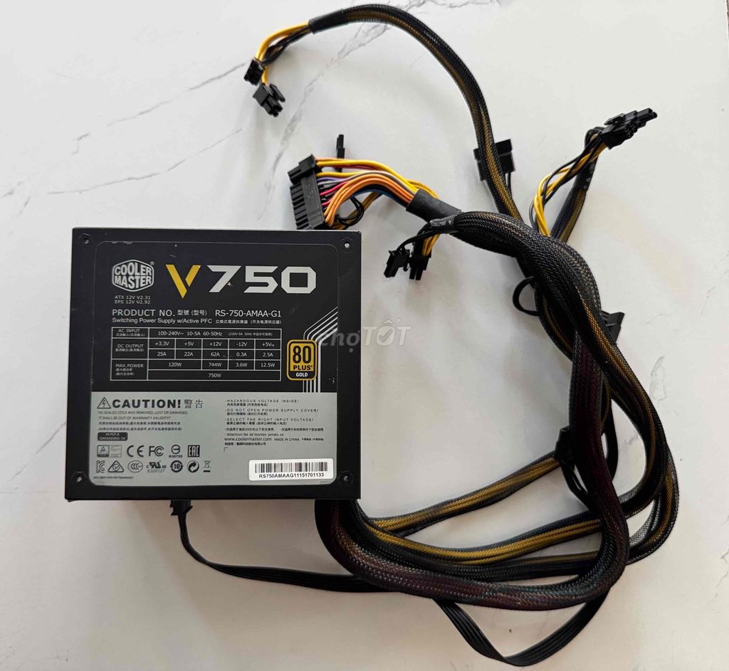 Nguồn máy tính Cooler Master V750 750W Plus Gold. Mua bán Linh kiện (RAM, Card...) tại Quận Kiến An Hải Phòng được đăng bởi Thắng hình 1