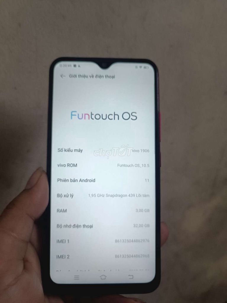 Vivo y11 1906 32G full chức năng