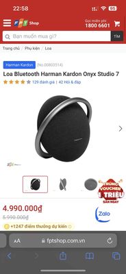 cần bán Loa Bluetooth Harman Kardon Onyx Studio 7