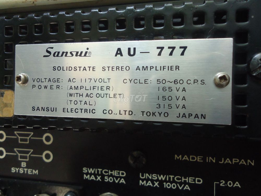 0786556000 - Ampli cổ SANSUI AU-777, chạy 4 sò sắt