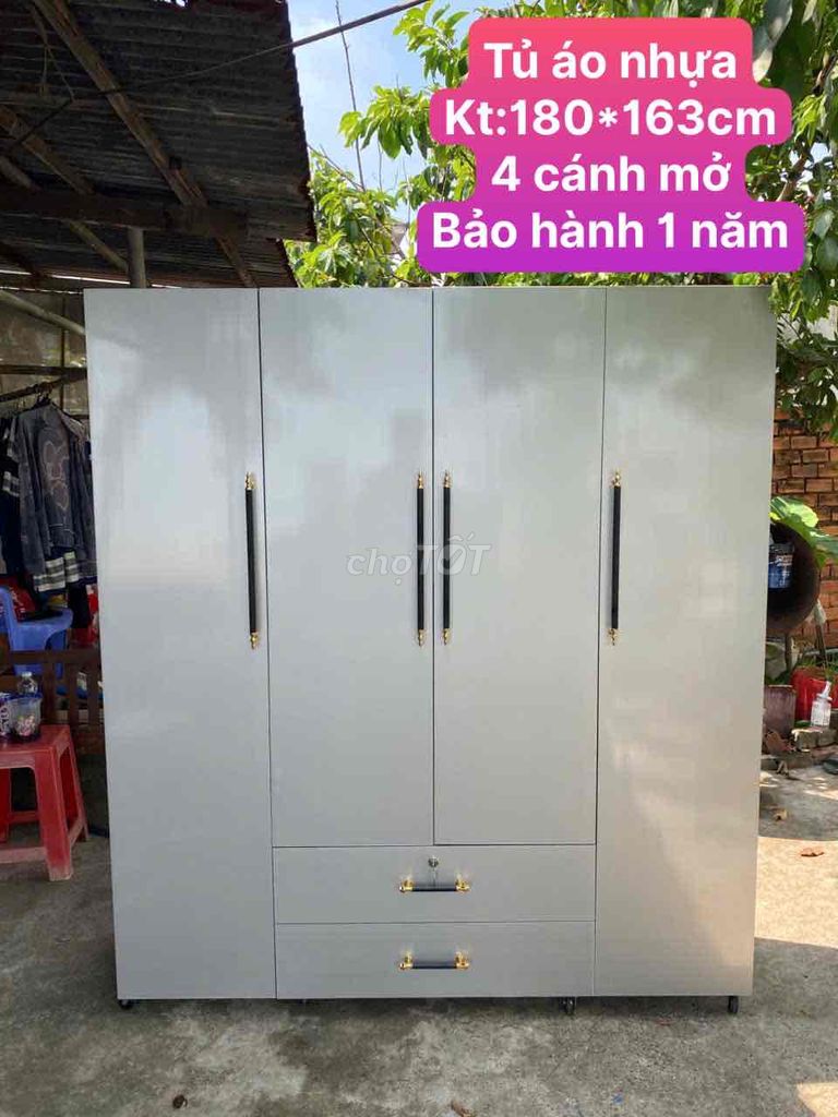 tủ áo nhựa & free ship + ráp kt:180*163cm #nêw. Mua bán Tủ, kệ gia đình tại Quận 6 Tp Hồ Chí Minh được đăng bởi Nội Thất Phúc  An hình 2