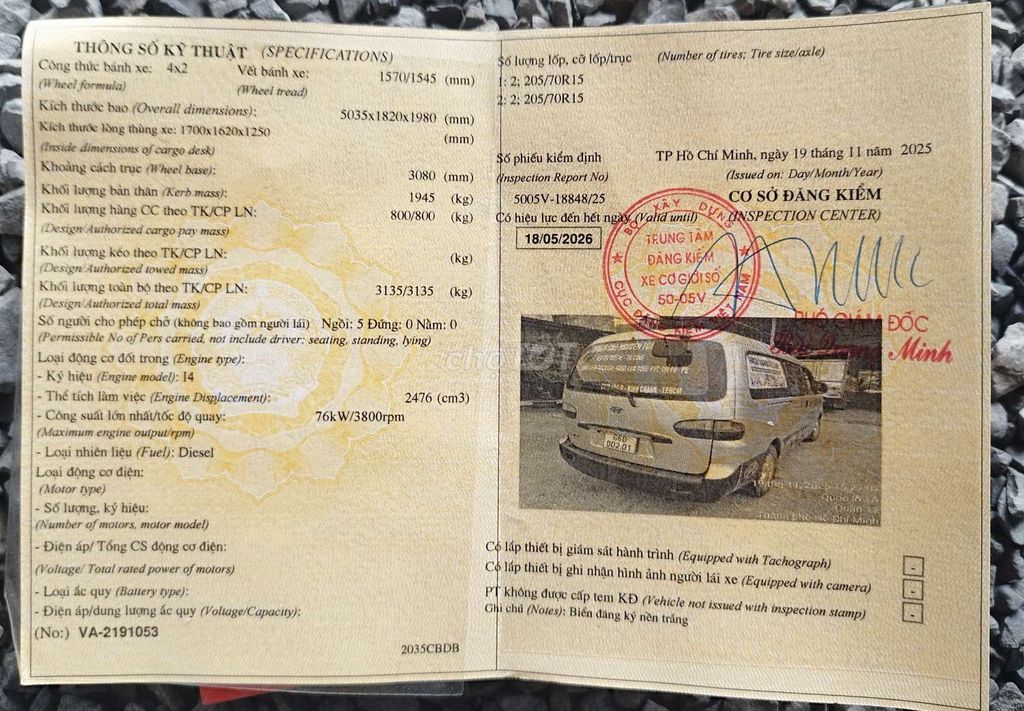 Hyundai Starex xe nhập hàn.204 .xe đẹp.có máy lạnh. Mua bán Xe tải, xe ben tại Huyện Bình Chánh Tp Hồ Chí Minh được đăng bởi Nguyễn Nguyên hình 6