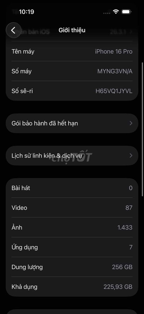 iPhone 16 Pro 256GB Bạc. Mua bán Điện thoại tại Quận Sơn Trà Đà Nẵng được đăng bởi Ngé tồ hình 1