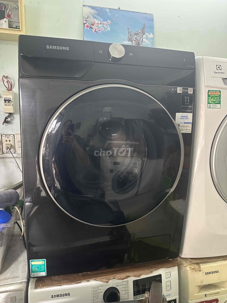 Máy giặt Samsung 9kg Inverter Đen cũ. Mua bán Máy giặt tại Quận 7 Tp Hồ Chí Minh được đăng bởi shop đồ cũ hình 1