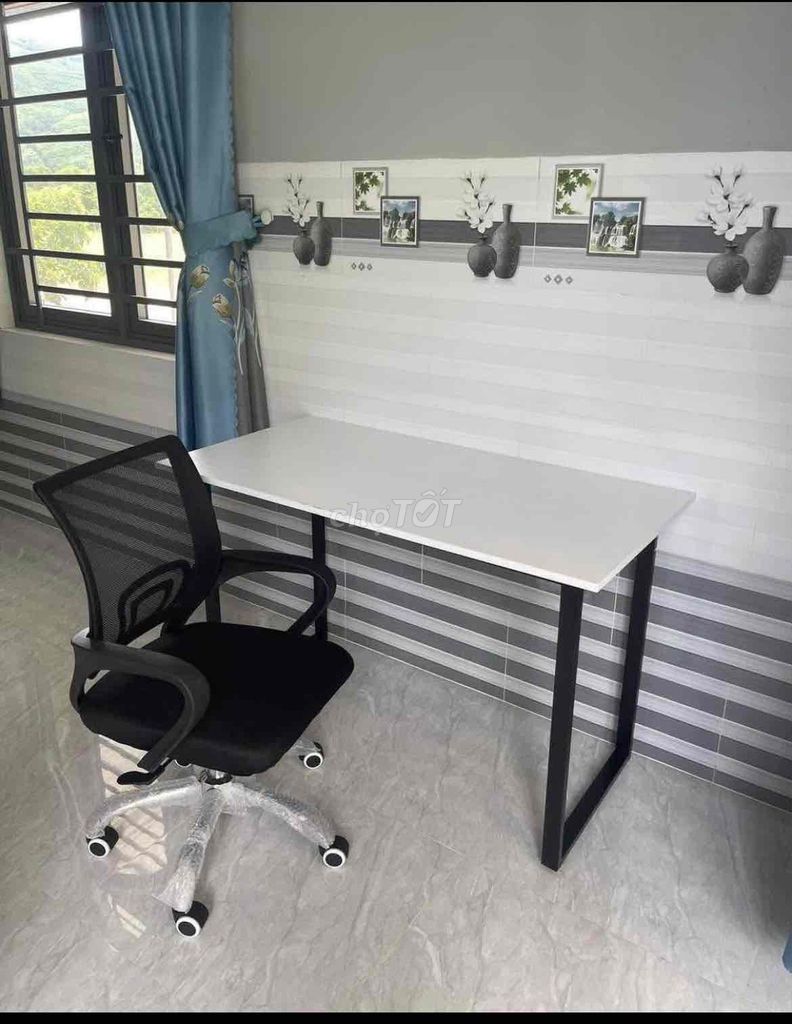 Bàn ghế văn phòng gỗ MDF 1m2x60x75cm. Mua bán Đồ dùng văn phòng tại Quận Bình Thạnh Tp Hồ Chí Minh được đăng bởi Nội Thất Trung hình 1