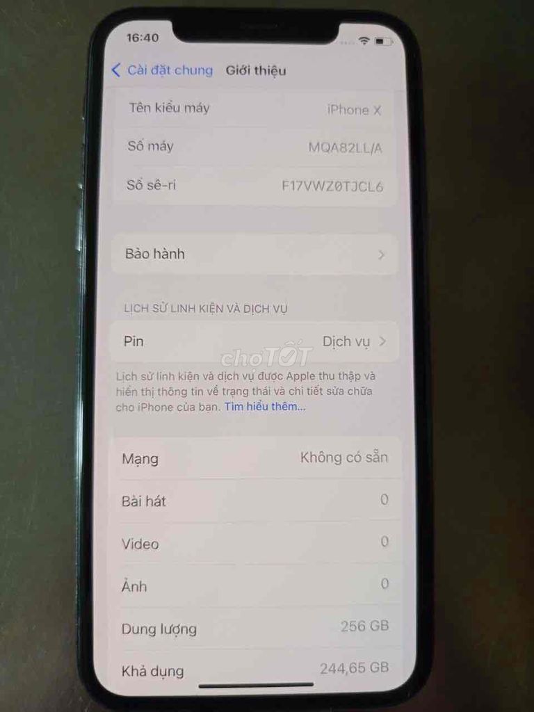 Apple iPhone X 256GB Đen Đã qua sử dụng. Mua bán Điện thoại tại Quận 11 Tp Hồ Chí Minh được đăng bởi Quoc hình 1