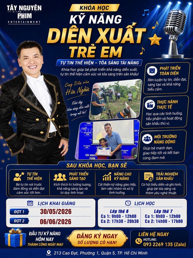 Khóa học Diễn xuất Trẻ em TP.HCM. Dịch vụ tại Quận 5 Tp Hồ Chí Minh được đăng bởi Tây Nguyên Phim Entertainment hình 1