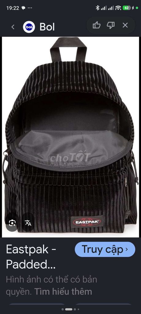 Ba lô Eastpak Nữ Vải nhung Đen. Mua bán Túi xách tại Thành phố Dĩ An Bình Dương được đăng bởi Nguyễn thai Nam hình 1