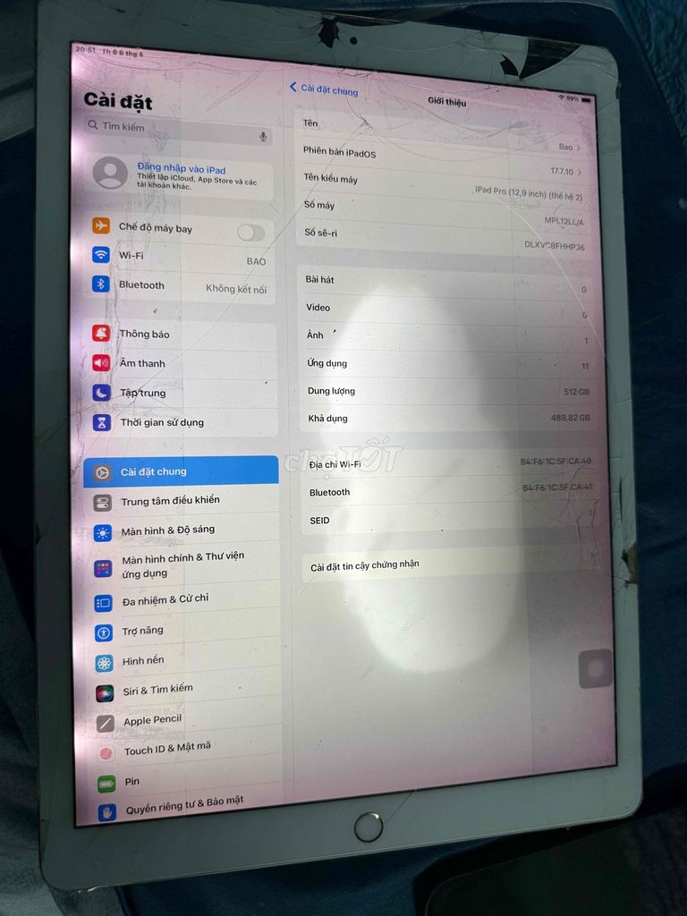 Apple iPad Pro 12.9 512GB Vàng Nứt. Mua bán Máy tính bảng tại Quận 12 Tp Hồ Chí Minh được đăng bởi imlanglavang hình 1