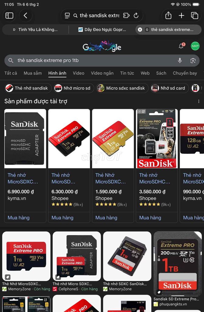 Thẻ nhớ SanDisk Extreme Pro 1TB. Mua bán Phụ kiện (Màn hình, Chuột...) tại Thành phố Bắc Ninh Bắc Ninh được đăng bởi Điện Xe Huy Hoàng hình 1