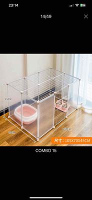 Chuồng thú cưng lưới sắt nhựa 107x70x45cm Mới 98%. Mua bán Phụ kiện, Thức ăn, Dịch vụ tại Quận Gò Vấp Tp Hồ Chí Minh được đăng bởi Si Si