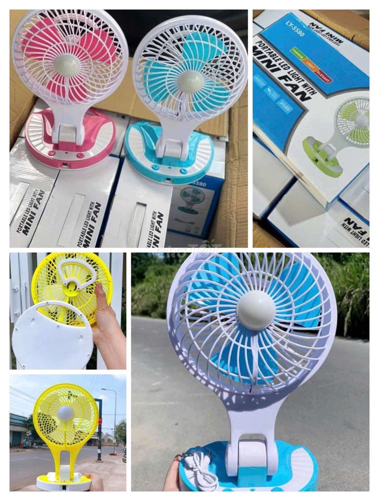 Quạt tích điện minifan màu ngẫu nhiên 225k