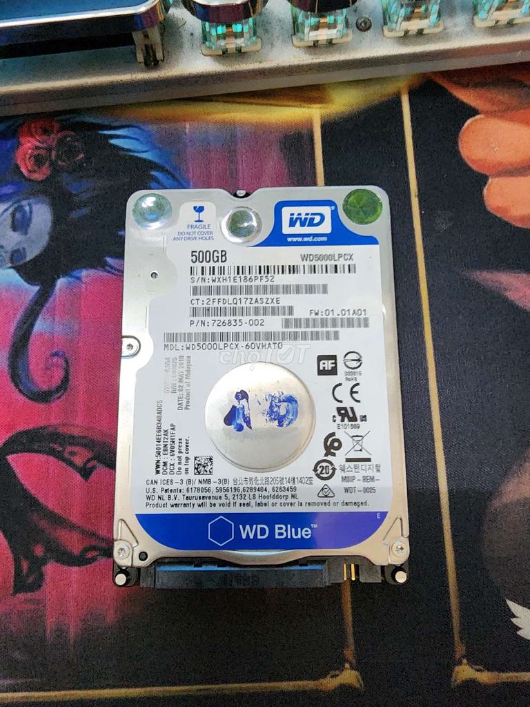 HDD Laptop WD 500GB, SK 100%.