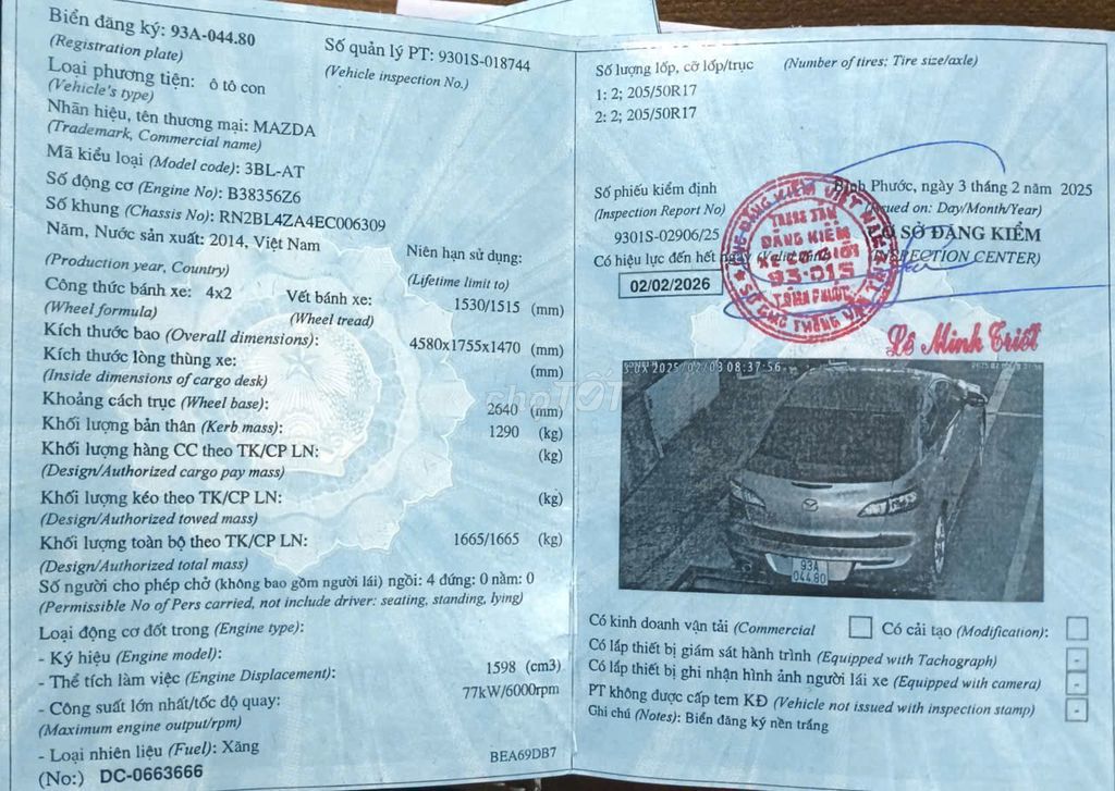 Mazda 3 2014. Mua bán Ô tô tại Thành phố Đồng Xoài Bình Phước được đăng bởi Tran hien hình 7