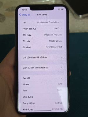 Apple iPhone 11 Pro Max 512GB Đen 95%