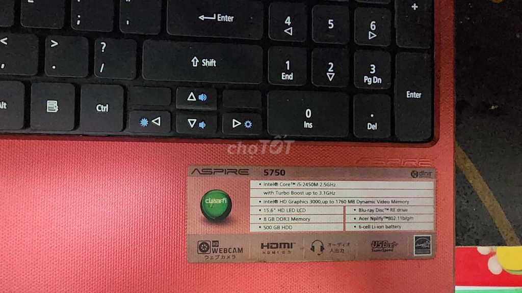 Acer Aspire 5750 i5 15.6 inch 8GB/500GB. Mua bán Laptop tại Quận Sơn Trà Đà Nẵng được đăng bởi Phong hình 1