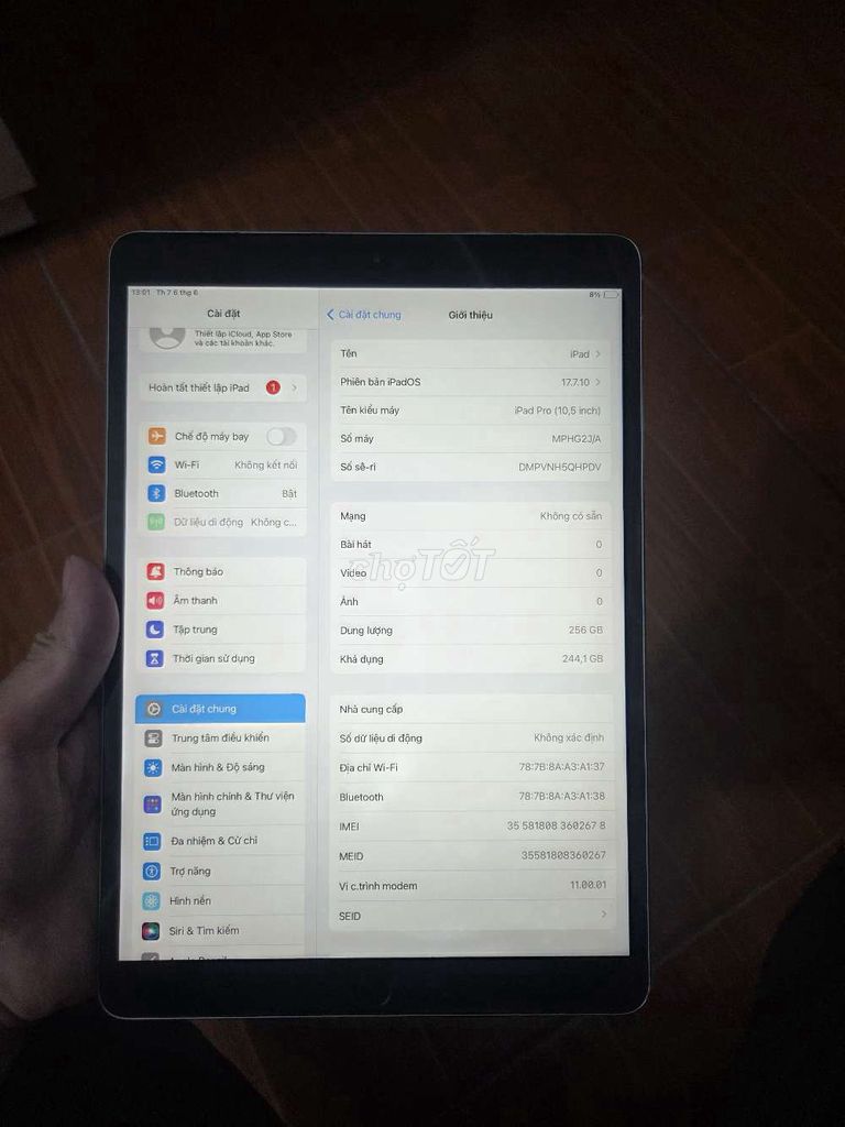 Apple iPad Pro 10.5 inch 256GB. Mua bán Máy tính bảng tại Quận Bắc Từ Liêm Hà Nội được đăng bởi lan hình 1