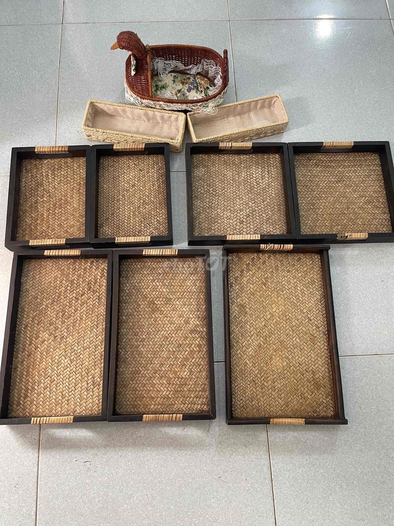 Khay trà gỗ mây Nhật Bản. Mua bán Dụng cụ nhà bếp tại Huyện Thanh Liêm Hà Nam được đăng bởi Phạm Tuấn Dũng hình 1