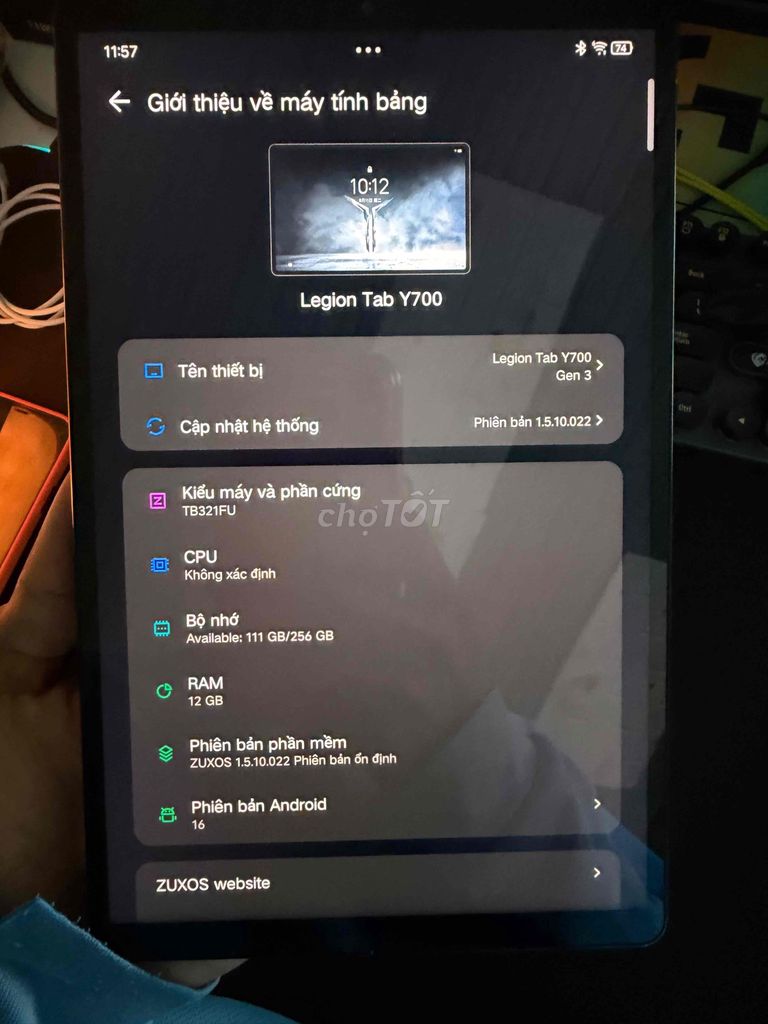 Lenovo Legion Y700 Gen 3 Đen 12GB/256GB. Mua bán Máy tính bảng tại Thành phố Phan Thiết Bình Thuận được đăng bởi Nguyễn Quang Bình hình 1