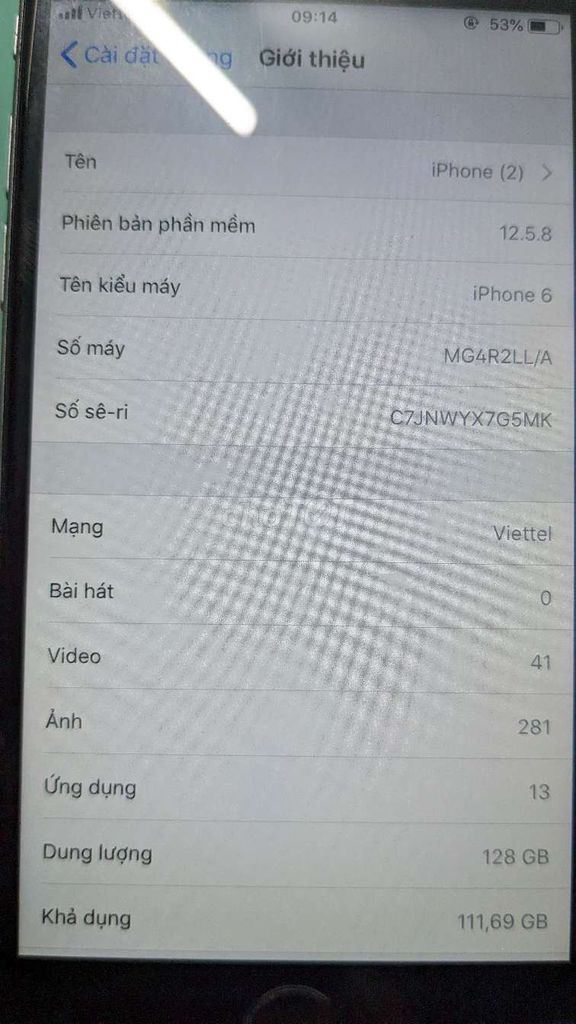 Apple iPhone 6 128GB Bạc. Mua bán Điện thoại tại Thành phố Vị Thanh Hậu Giang được đăng bởi mua bán hình 1