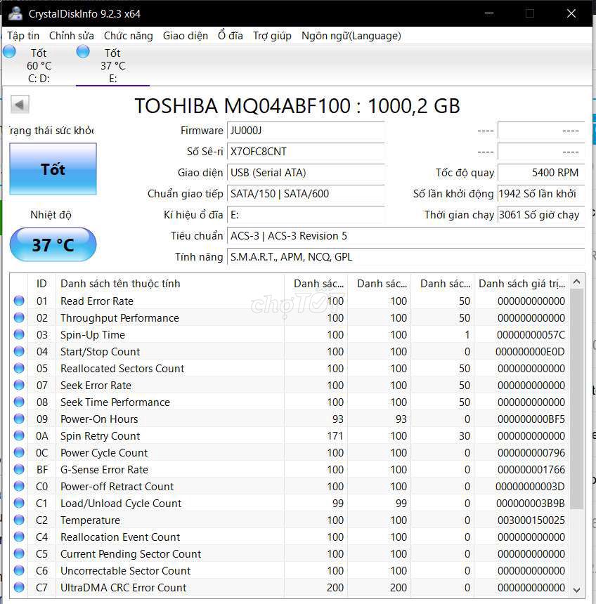Ổ cứng HDD 1TB Toshiba