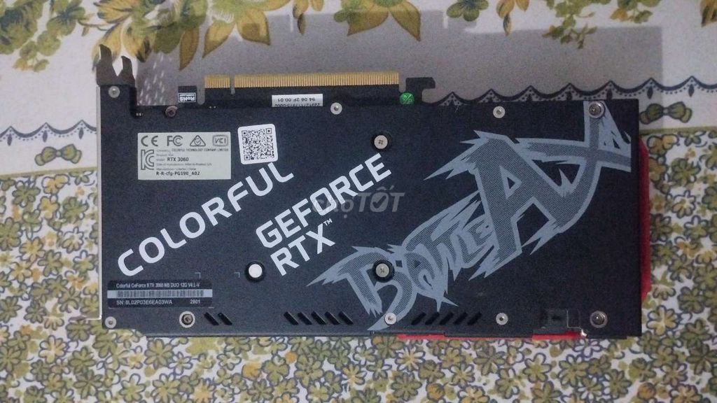 Card đồ họa Colorful RTX 3060 12GB Đen Đỏ. Mua bán Linh kiện (RAM, Card...) tại Huyện Thuỷ Nguyên Hải Phòng được đăng bởi Quốc Anh Bùi hình 1