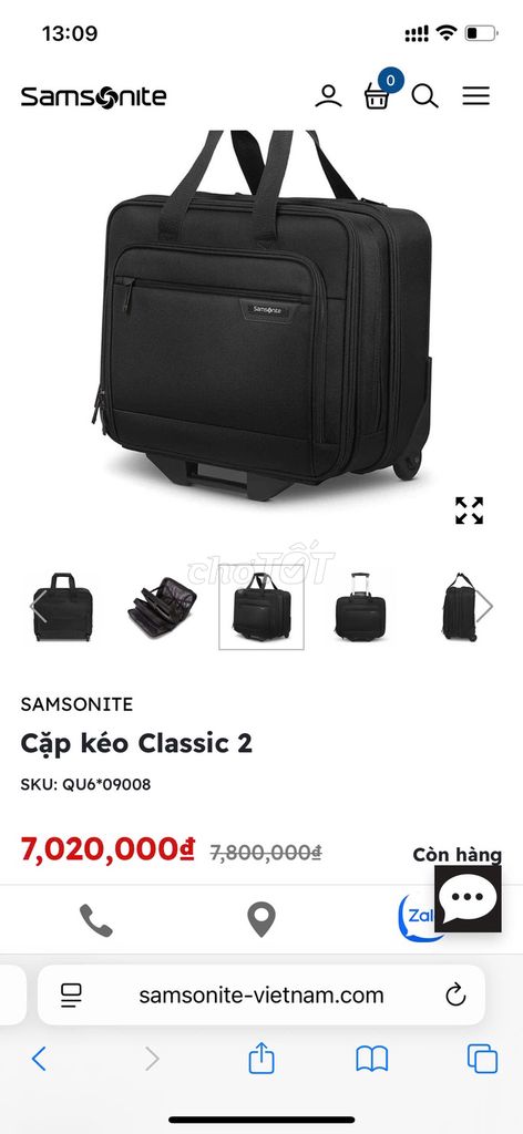 Cặp kéo Samsonite Classic 2 Đen. Mua bán Túi xách tại Quận Cẩm Lệ Đà Nẵng được đăng bởi Hieu Han hình 1