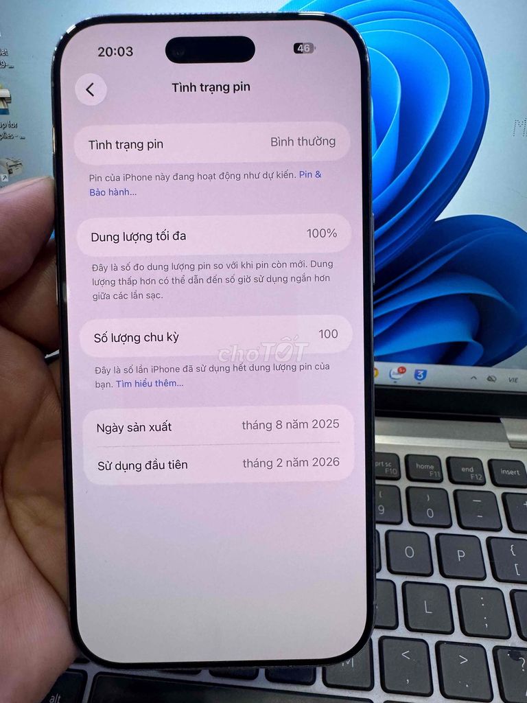 Apple iPhone Air 256GB Xanh 99% nguyên zin. Mua bán Điện thoại tại Quận 6 Tp Hồ Chí Minh được đăng bởi QUỐC THIÊN BÁN GÓP 0 ĐỒNG  hình 1