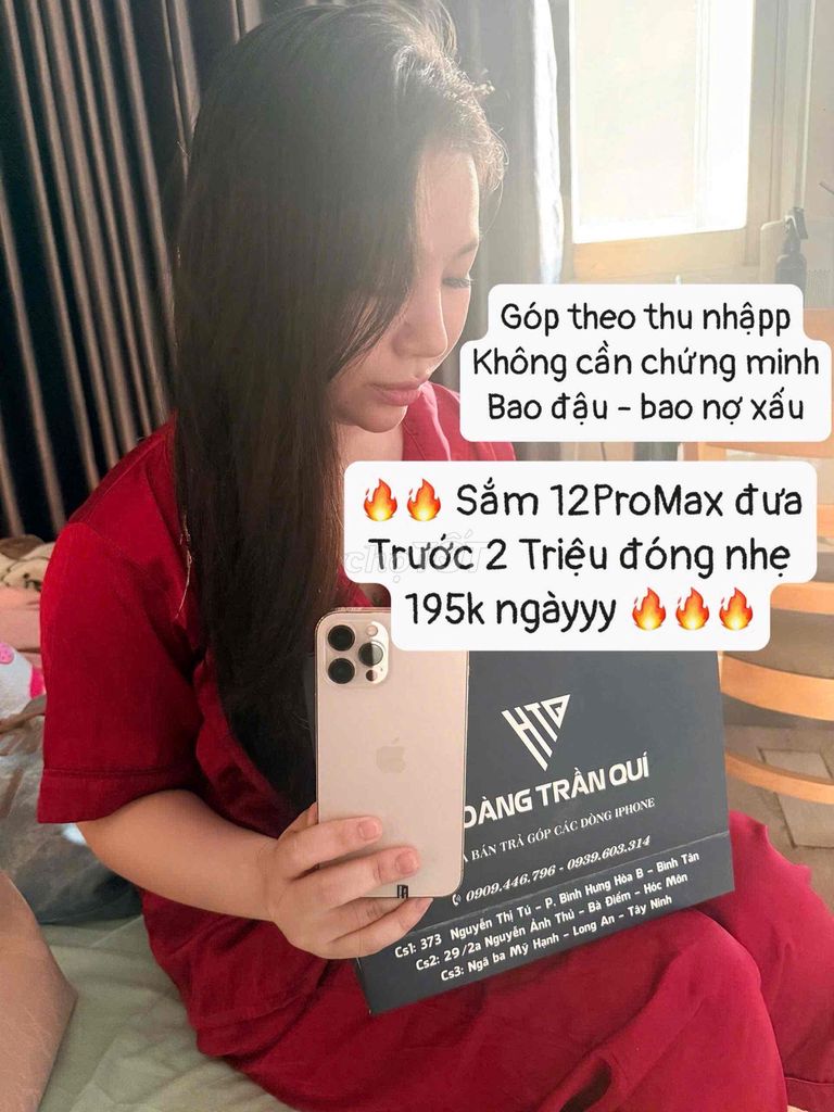 iPhone 12 Pro Max 128GB Vàng. Mua bán Điện thoại tại Huyện Đức Hòa Long An được đăng bởi Hoàng Trần Quí  hình 1