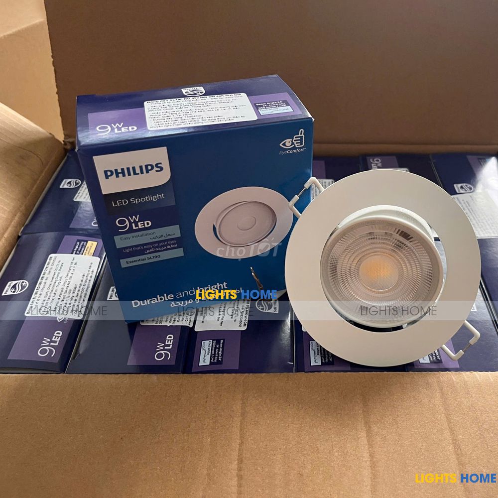 Đèn âm trần chiếu điểm Philips 9W D90 giá rẻ