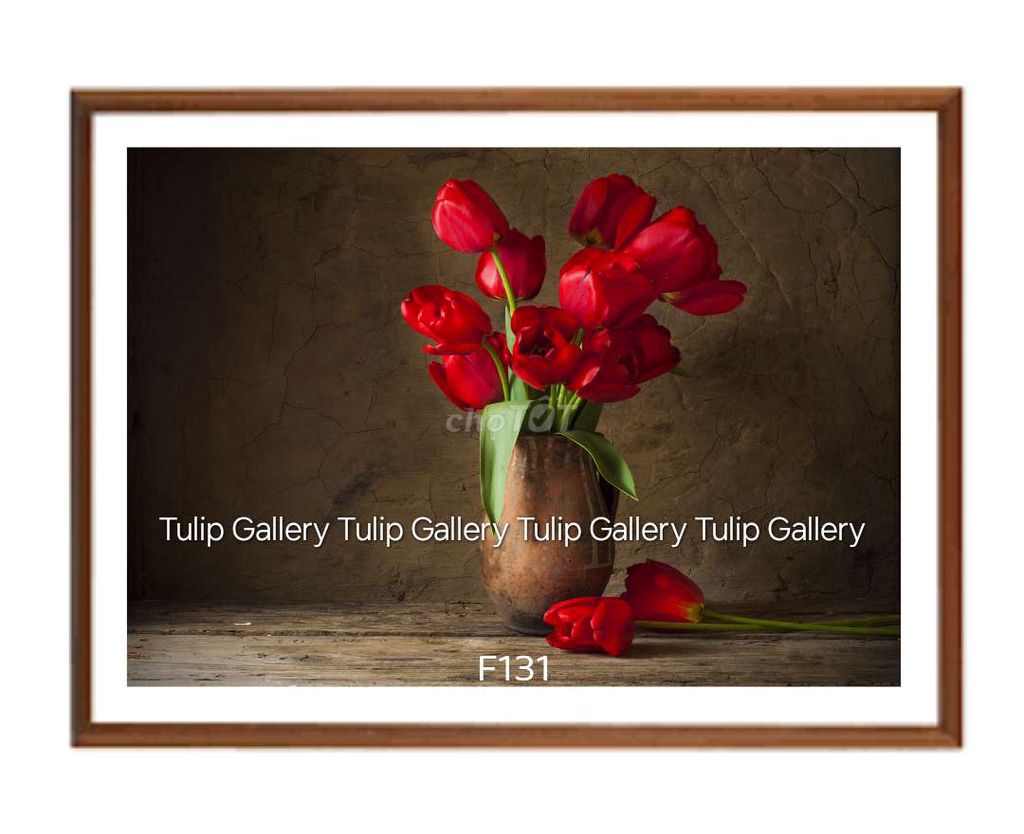 Tranh hoa Tulip kiêu sa treo tường nội thất