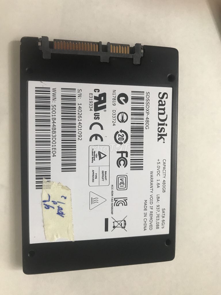 Bán ssd Sandisk Extreme II 480G sk 100%