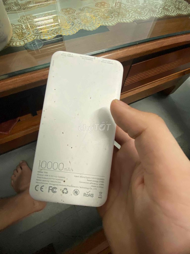 Sạc dự phòng 10000 mAh Trắng. Mua bán Phụ kiện (Màn hình, Chuột...) tại Huyện Gia Lộc Hải Dương được đăng bởi Trần Vinh hình 1