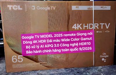 TV 4K TCL 65P79B 65in 4K Google TV NÓI MODEL 2025. Mua bán Tivi, Âm thanh tại Quận 8 Tp Hồ Chí Minh được đăng bởi Nguyen nguyen