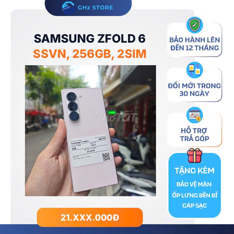 Samsung Z Fold 6 256GB Hồng. Mua bán Điện thoại tại Quận Đống Đa Hà Nội được đăng bởi GHz STORE hình 1