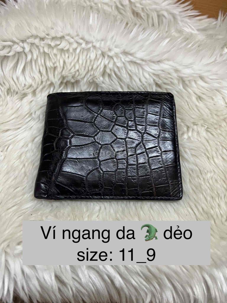 ví nam da bụng cá sấ.u size 11x9