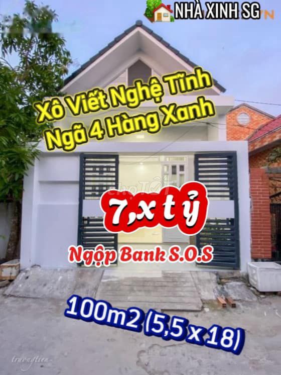 Ngộp Bank Xả nhà 100M2 Xô Viết Nghệ Tĩnh xây CHDV Nhỉnh 7 tỷ