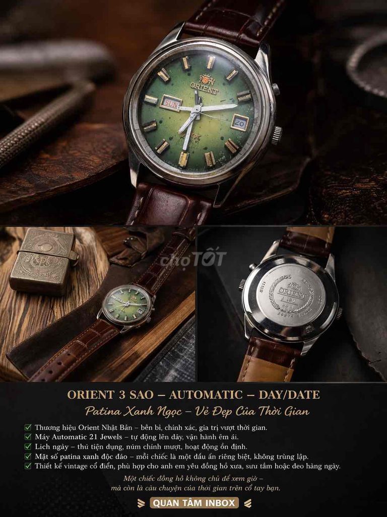 Đồng hồ Orient 3 Sao Nam. Mua bán Đồng hồ tại Thành phố Thủ Đức Tp Hồ Chí Minh được đăng bởi Tô Văn Tùng  hình 1