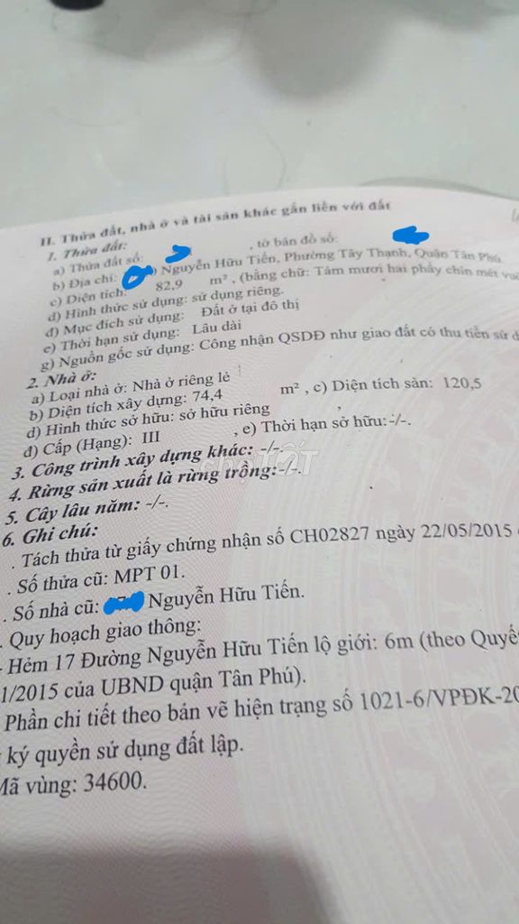 Bán cặp đất hẻm xe hơi 6m đường Nguyễn Hữu Tiến, giá 12,9 tỷ